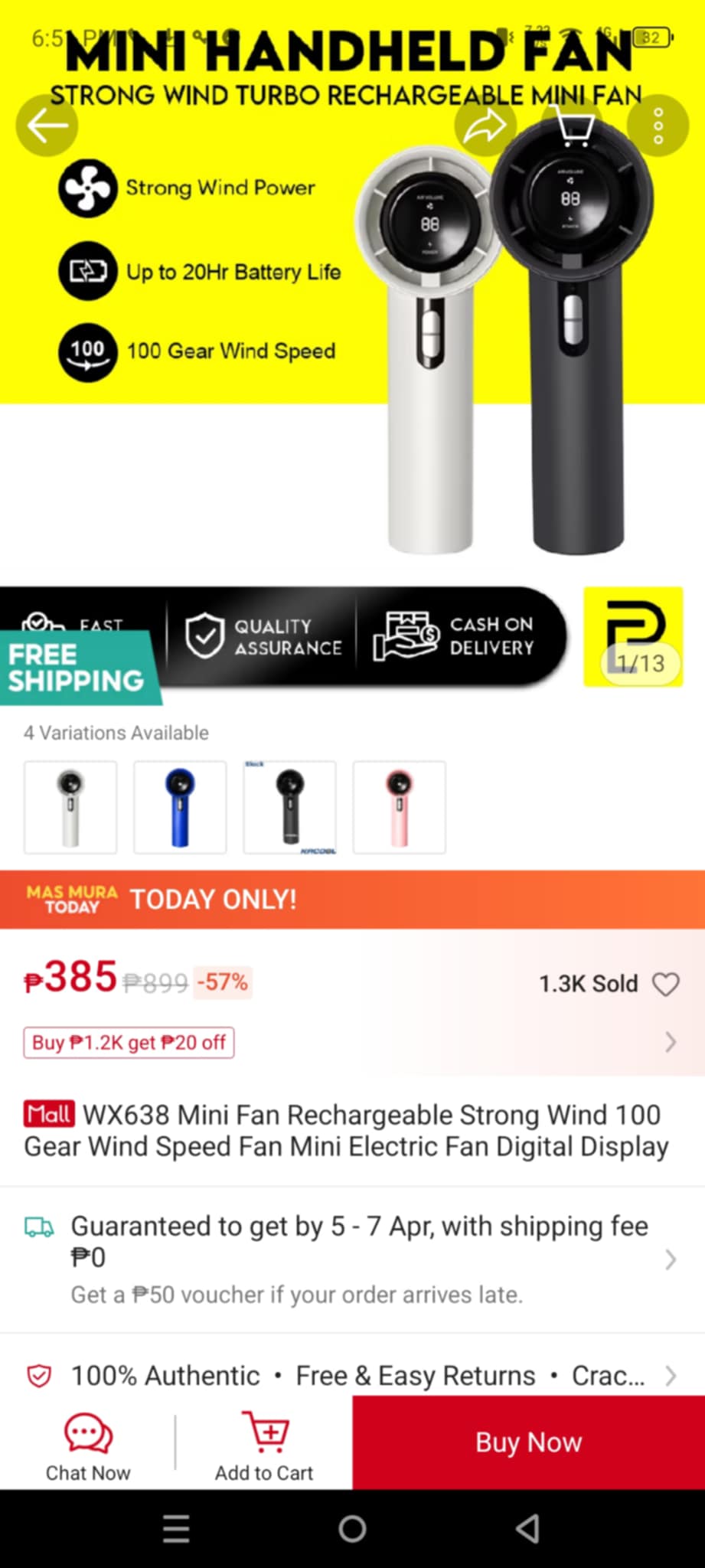 High Speed Handheld Turbo Fan Rechargeable Mini Fan WX-638
