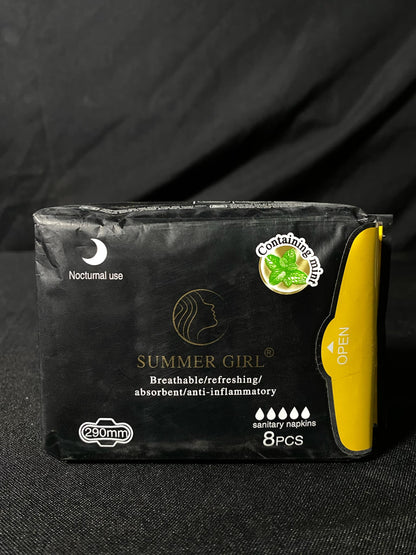 Summer Girl Anti-Inflammatory Sanitary Napkins Nocturnal Use 290mm (8pcs)
