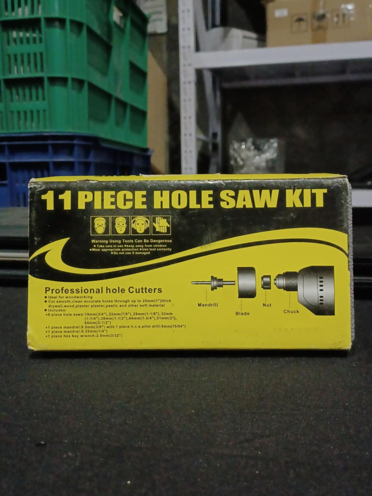 11pieces Hole Saw Kit Drilling Tools Set Wood Metal Cutter