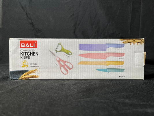 [A1-066] Bali Corrugated Kitchen Knife Set (6pcs Set) ER-0278