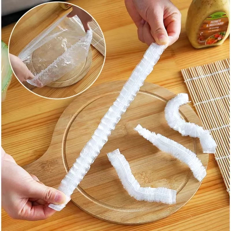 [A1-1474] Disposable Plastic Wrap Food Cover Preservation (100pcs set)