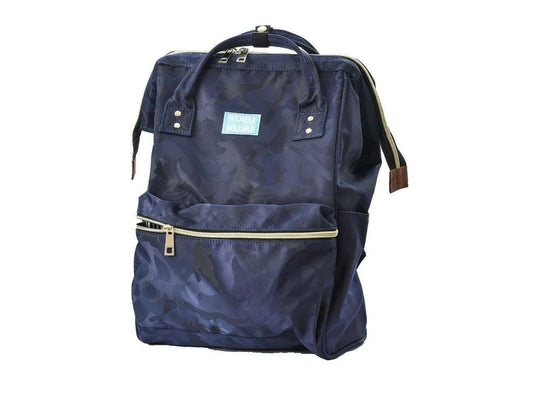 Kuru Kuru Vitality Large Backpack Bag Camo Blue Twill Material