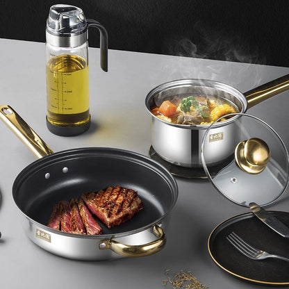 [A1-1210] QH015 12pcs High Quality Staineless Steel Cookware Set