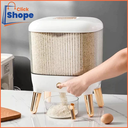 [A1-073] Fashion Press Rice Bucket Aesthetic Food Storage Container