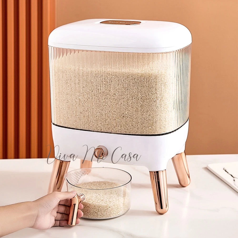 [A1-073] Fashion Press Rice Bucket Aesthetic Food Storage Container