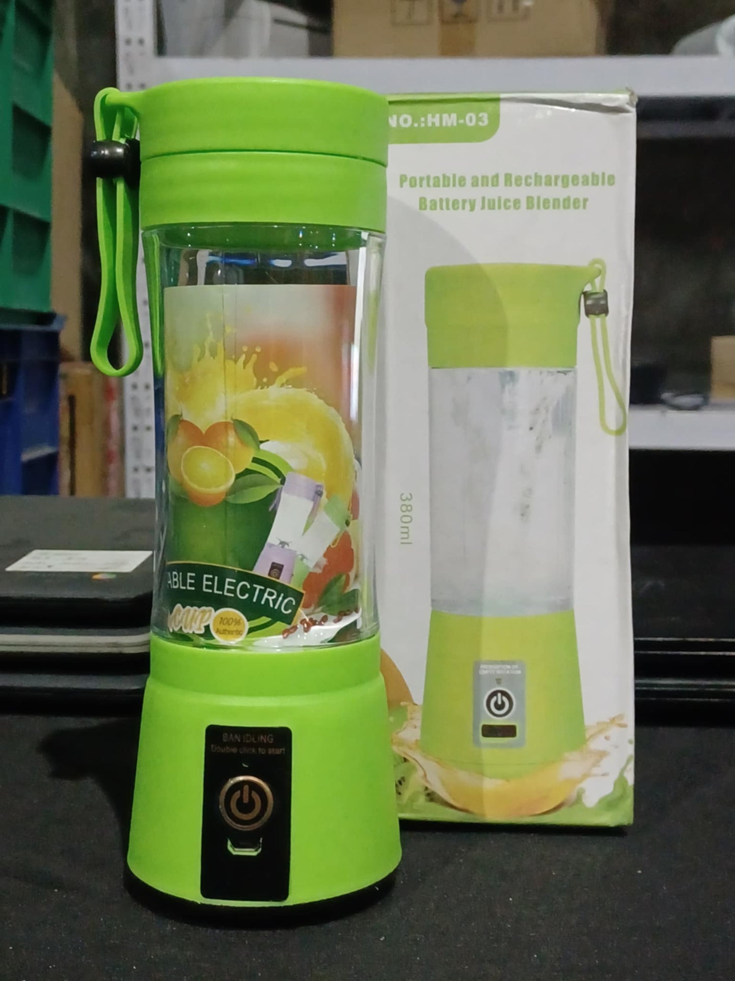 HM-03 Portable and Rechargeable Battery Juice Blender 380ml