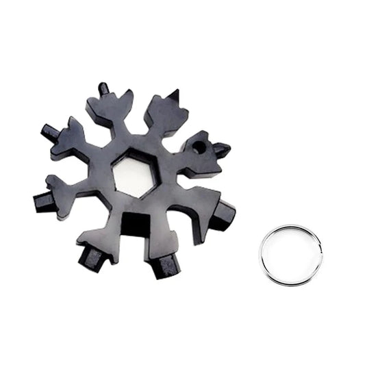 Multi Screwdriver and Wrench Tool Kit Snowflake Keychain