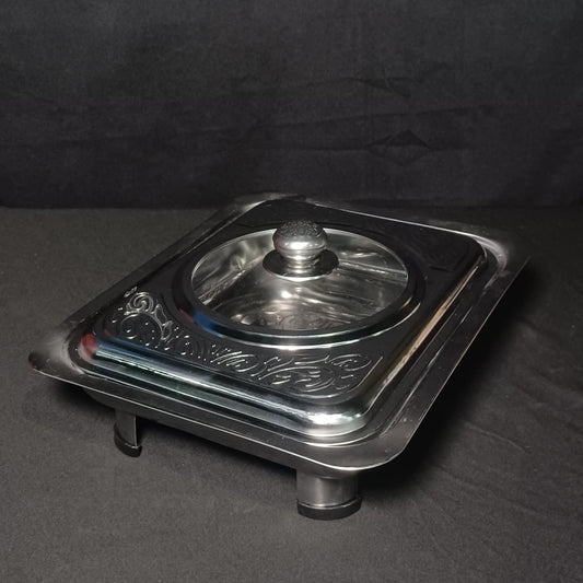 Stainless Steel Food Warmer Buffet Tray with Lid