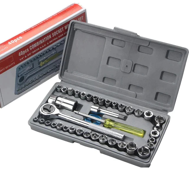 [A1-952] Aiwa 40pcs Combination Socket Wrench Set