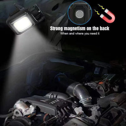 COB Rechargeable Keychain Light Mini Size with Bottle Opener