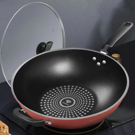 [A1-482] 32 CM Non-Stick Diamond Wok Frying Pan
