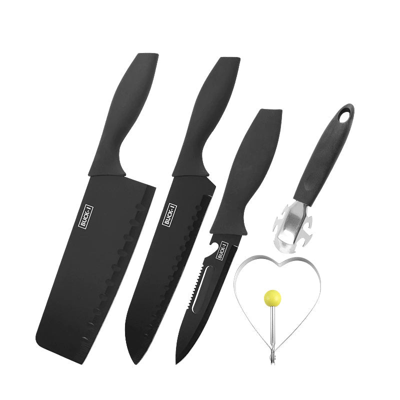 [A1-049] Buck-I Knife Alloy Steel Black Knife 5pcs Set T655