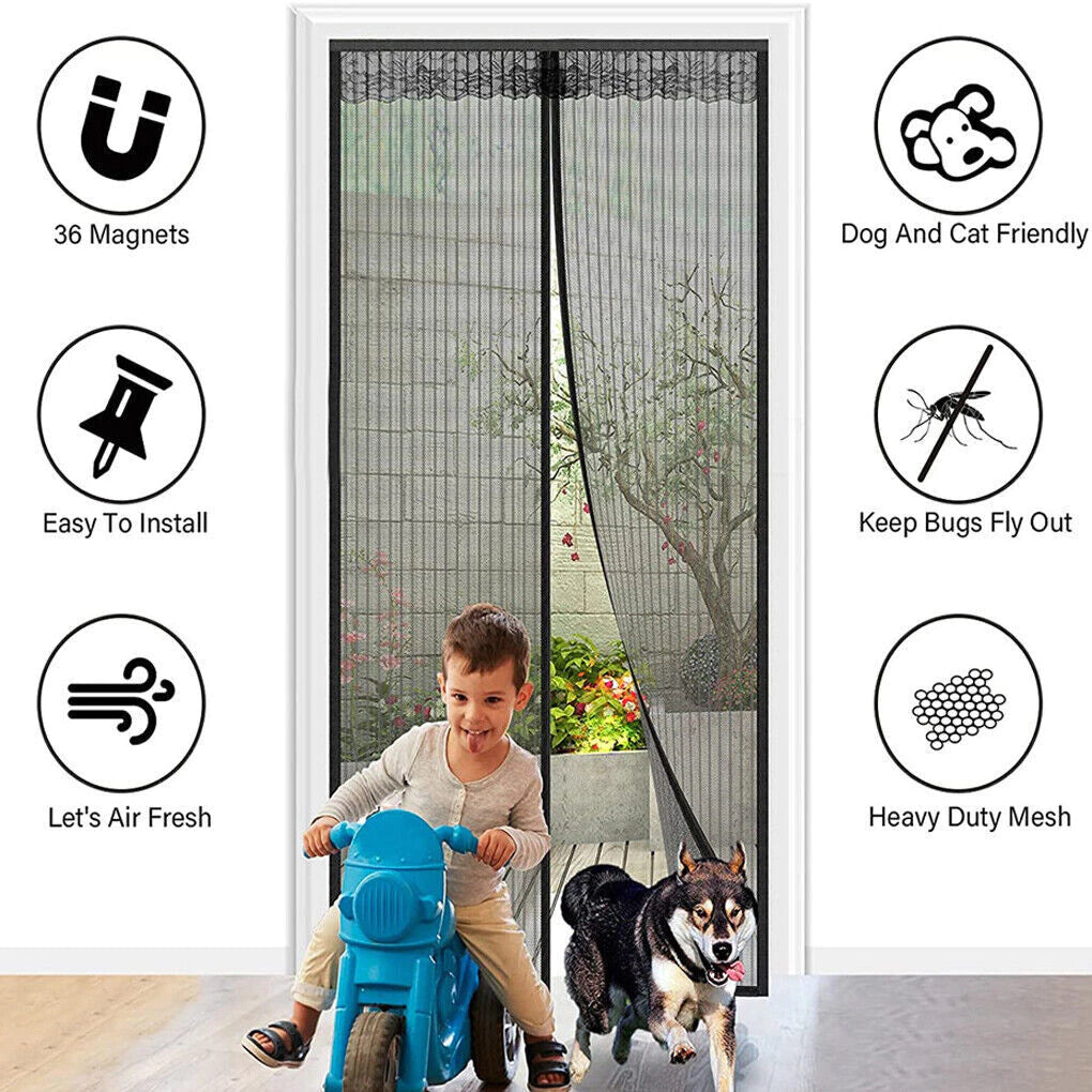 [A1-061] Magic Mesh Magnetic Door Net Curtain - Size: 90 x 210cm