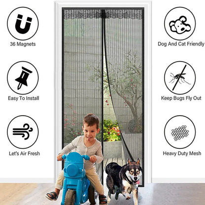 [A1-061] Magic Mesh Magnetic Door Net Curtain - Size: 90 x 210cm