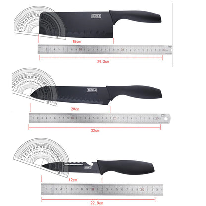 [A1-049] Buck-I Knife Alloy Steel Black Knife 5pcs Set T655