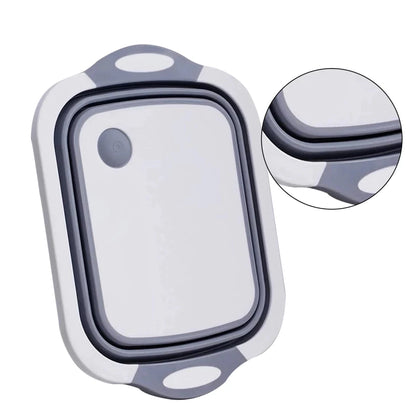 [A1-968] Folding Cutting Board Collapsible Multifunction Basket Chopping Board with Drainer