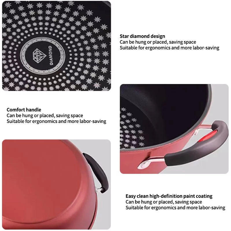 [ZH1916] Non-Stick Diamond Caserole with Lid