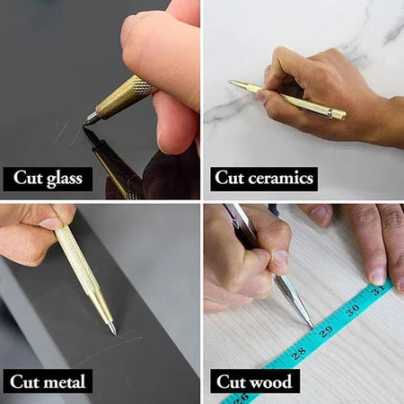 Glass Knife Tile Cutter Lettering Pen Tip with Alloy Head Tungsten Steel