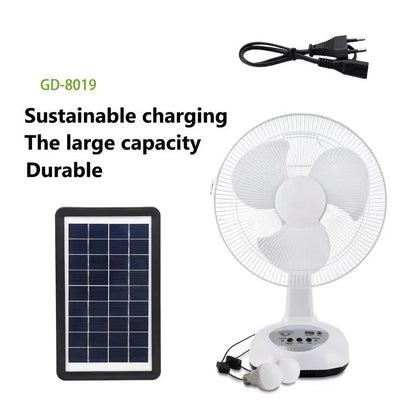 [A1-1200] GD-8019A GD Times 12 inches Solar Electric Fan