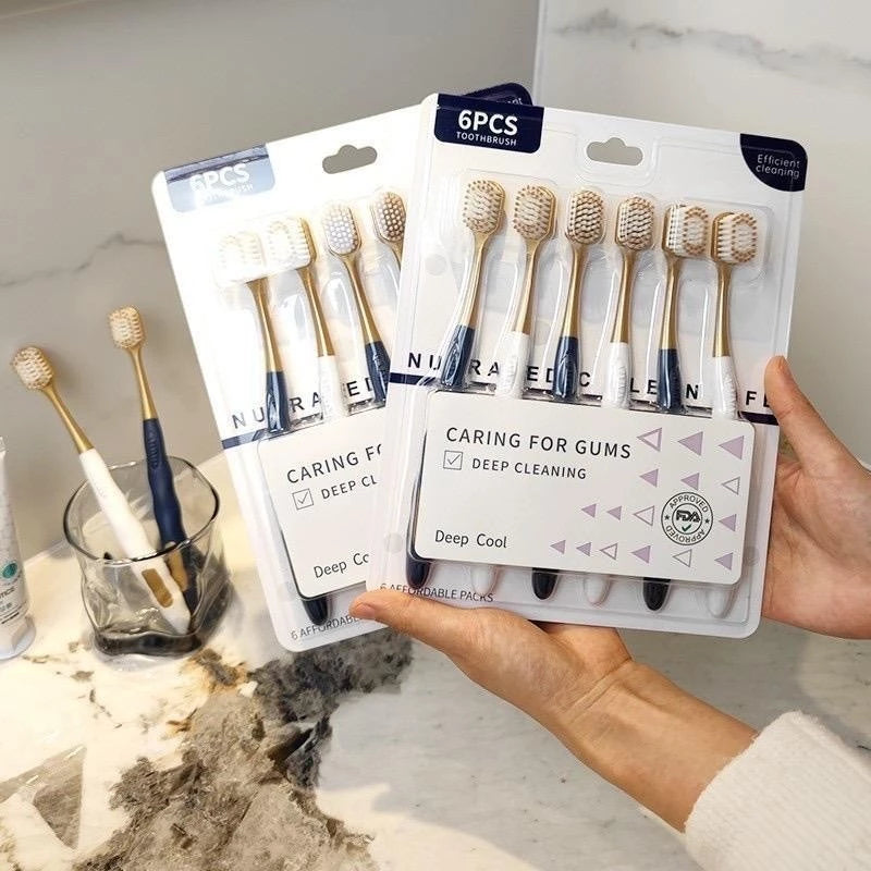 [A1-1280] Efficient Healthy 6pcs Toothbrush