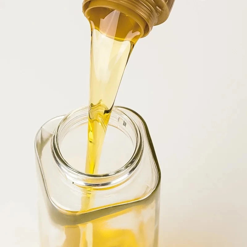 [A1-393] Glass Oil Control Kettle Condiments Seasoning Leak Proof Glass Bottle - 500ml