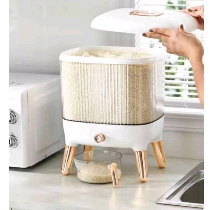 [A1-073] Fashion Press Rice Bucket Aesthetic Food Storage Container