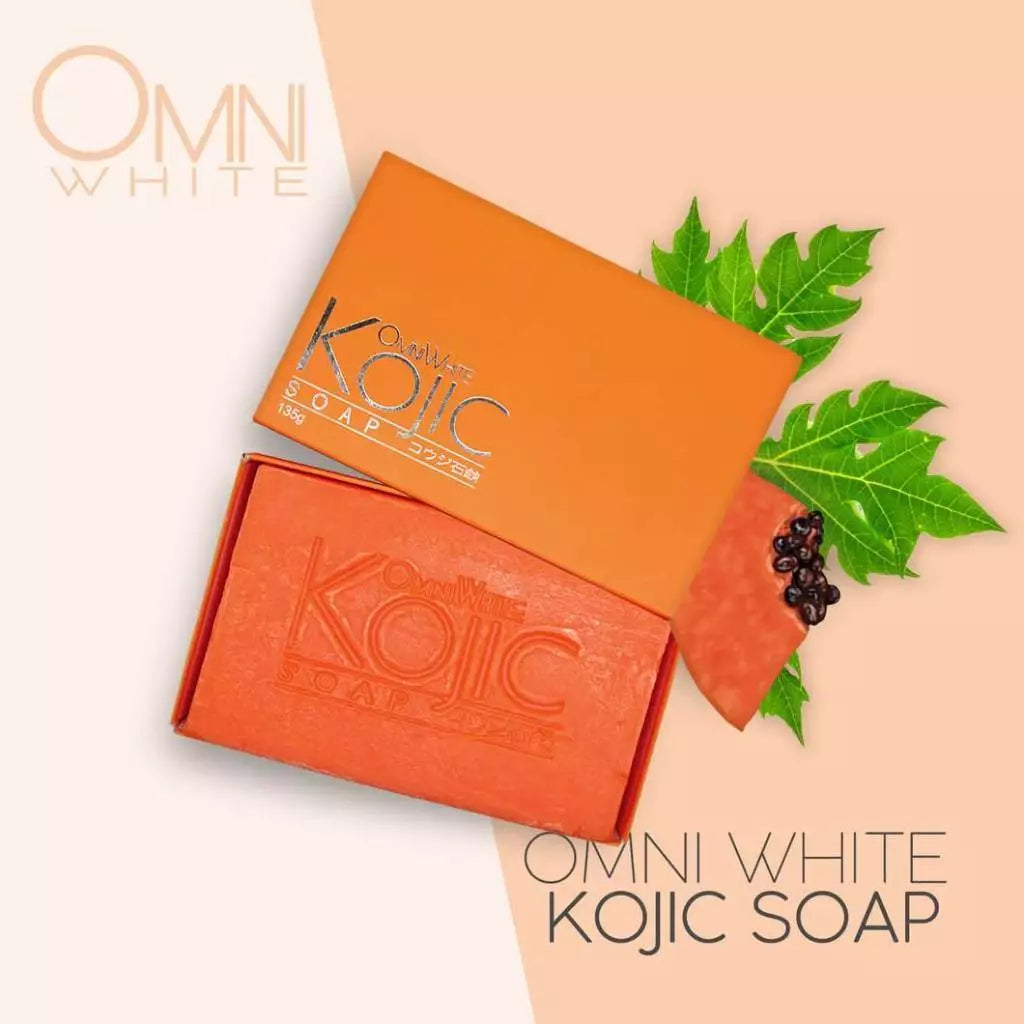 Omni Whitening Kojic Soap - Lightens and Moisturizes the Skin 135g