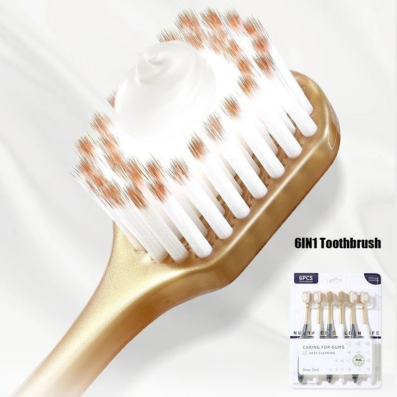 [A1-1280] Efficient Healthy 6pcs Toothbrush