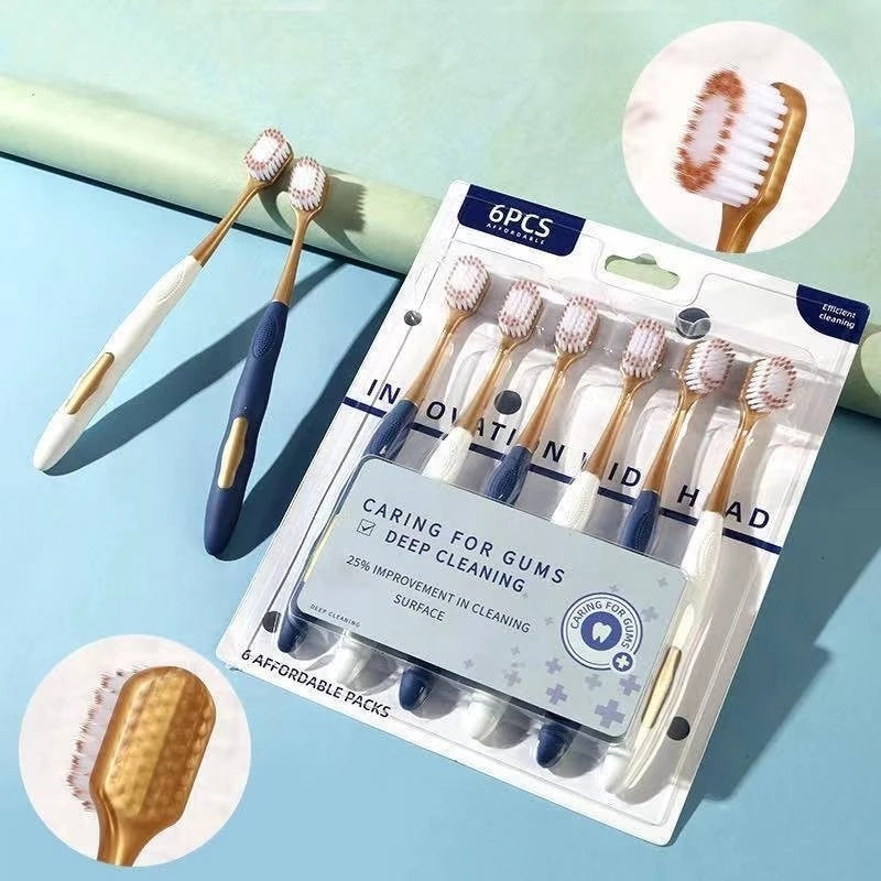 [A1-1280] Efficient Healthy 6pcs Toothbrush