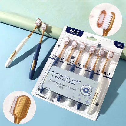 [A1-1280] Efficient Healthy 6pcs Toothbrush