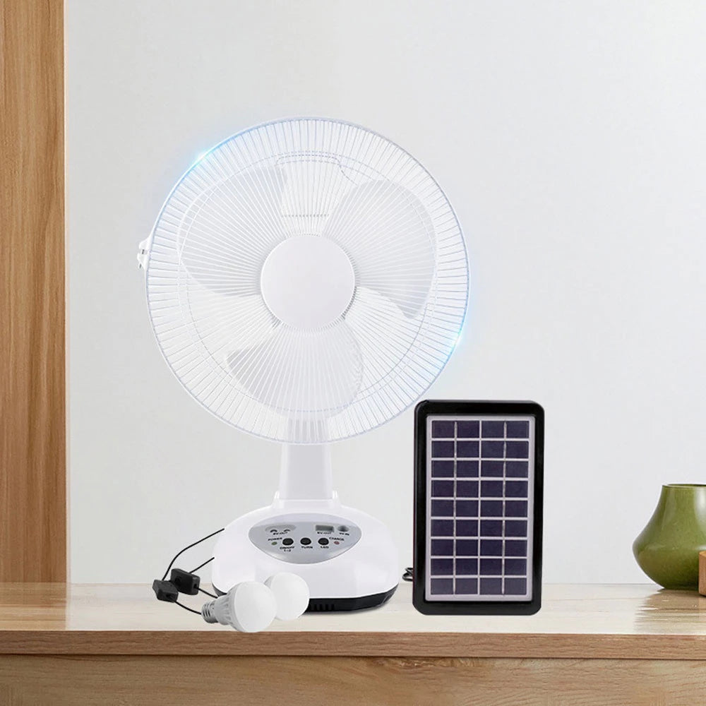[A1-1200] GD-8019A GD Times 12 inches Solar Electric Fan