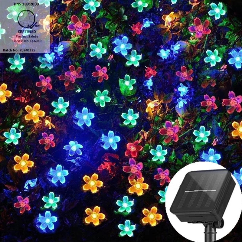 [PO]Peach Blossom Decoration Lights 30 solar powered LED String Light