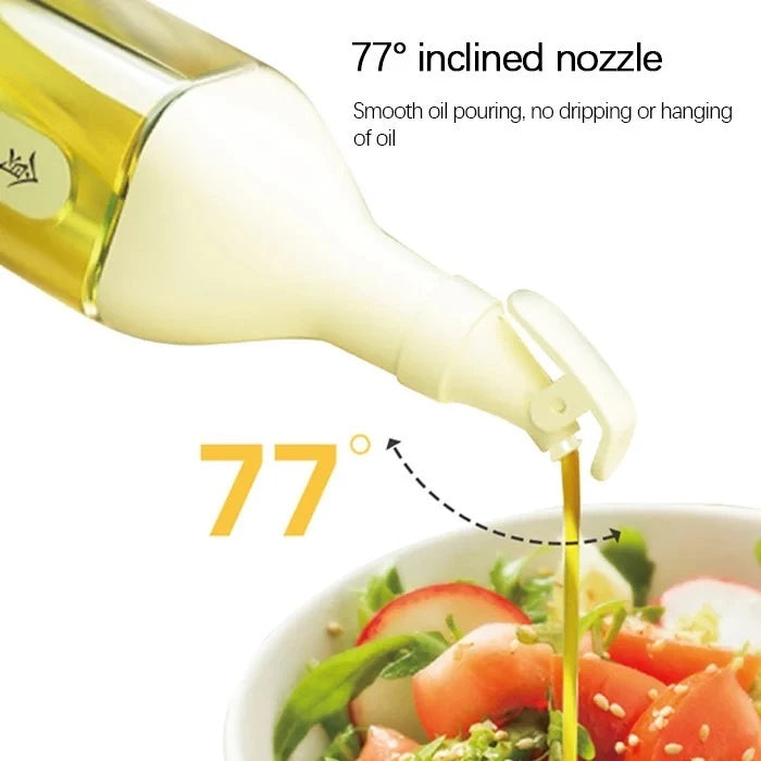 [A1-393] Glass Oil Control Kettle Condiments Seasoning Leak Proof Glass Bottle - 500ml