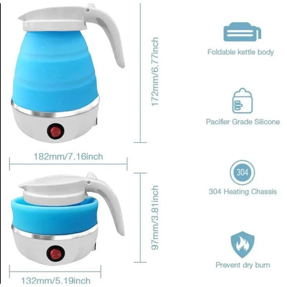 [A1-1023] YS-2008 Travel Folding Electric Kettle - 600ml