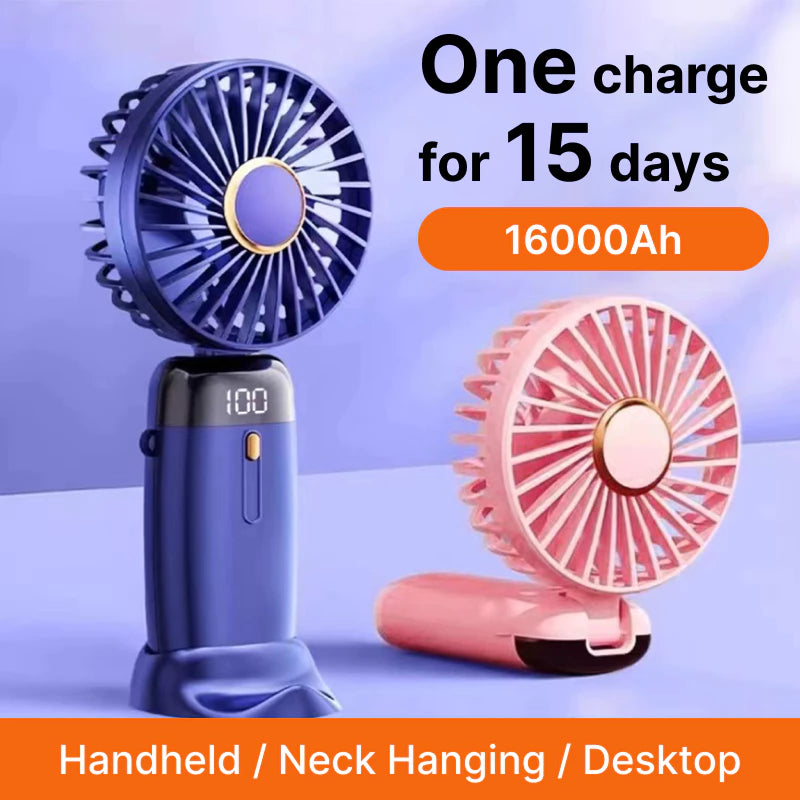 [A1-1116] LED Digital Display Fan Handheld Mini Fan N15