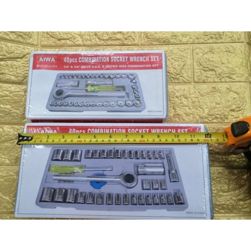 [A1-952] Aiwa 40pcs Combination Socket Wrench Set