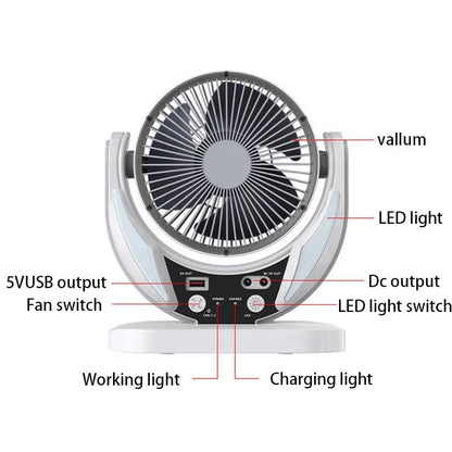 [TV306] GDTimes 6"Rechargeable Box Fan GD-8025