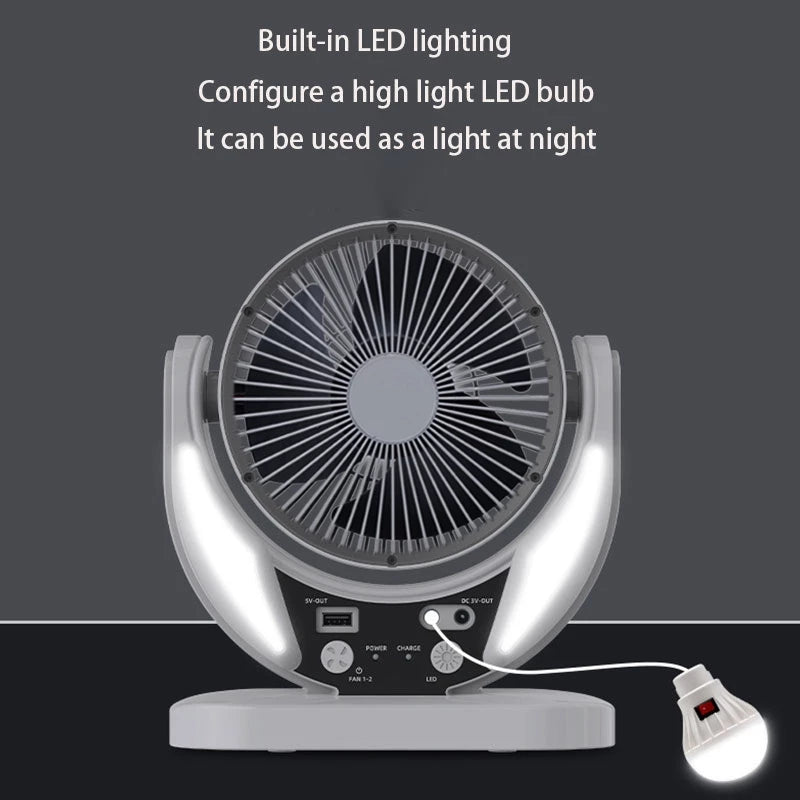 [TV306] GDTimes 6"Rechargeable Box Fan GD-8025
