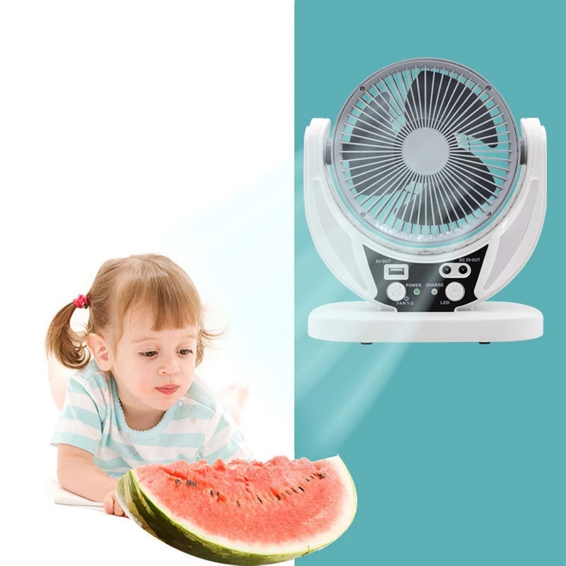 [TV306] GDTimes 6"Rechargeable Box Fan GD-8025
