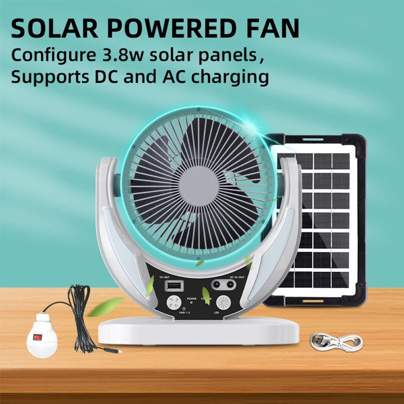 [TV306] GDTimes 6"Rechargeable Box Fan GD-8025