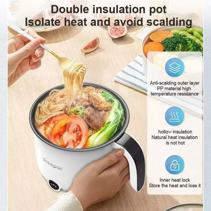 Wish Star Multifunctional Pot Mini Rice Cooker with Steamer 18cm