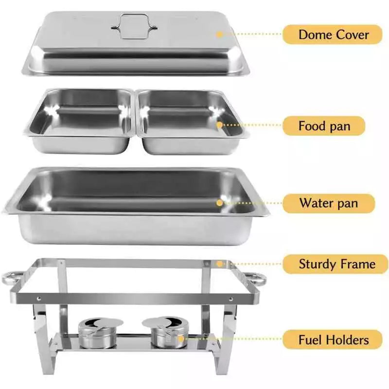 12L Stainless Steel Chafing Dish Buffet Food Warmer