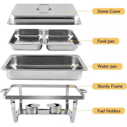 12L Stainless Steel Chafing Dish Buffet Food Warmer