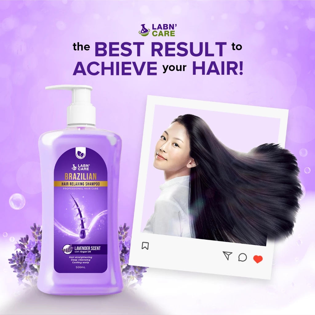 Labn'Care Brazilian Hair Relaxing Conditioner with Argan Oil (Lavender Scent) 500mL