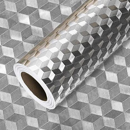 Kitchen Aluminum Foil Stickers Waterproof PVC Self-adhesive Wall Stickers 30cm (Assorted)