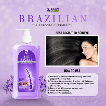 Labn'Care Brazilian Hair Relaxing Conditioner with Argan Oil (Lavender Scent) 500mL