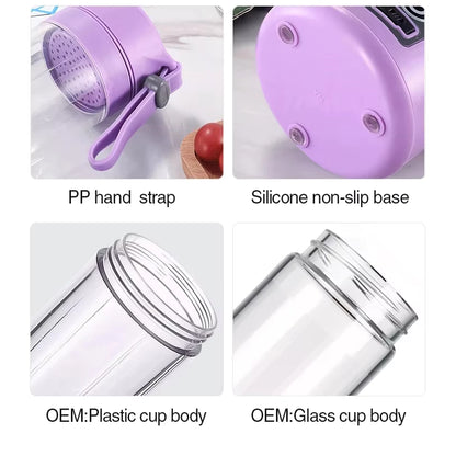 Portable and Rechargeable Battery Juice Blender 380ml HM-03