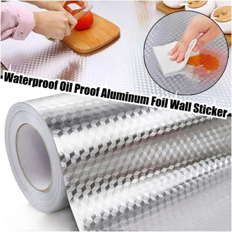 Adhesive Aluminum Foil Kitchen Sticker (40cm*2m) - Assorted Design