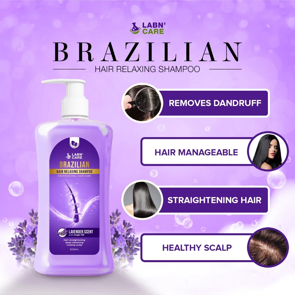 Labn'Care Brazilian Hair Relaxing Conditioner with Argan Oil (Lavender Scent) 500mL