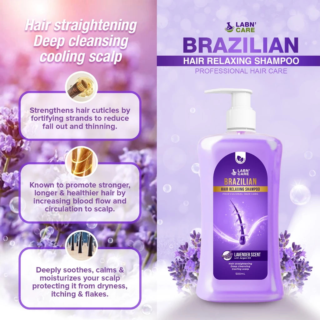 Labn'Care Brazilian Hair Relaxing Conditioner with Argan Oil (Lavender Scent) 500mL